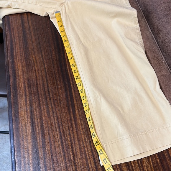 Gap High Rise Wide Leg Cropped Button Fly Yellow Pant Size 14 Petite NWT - Picture 12 of 13